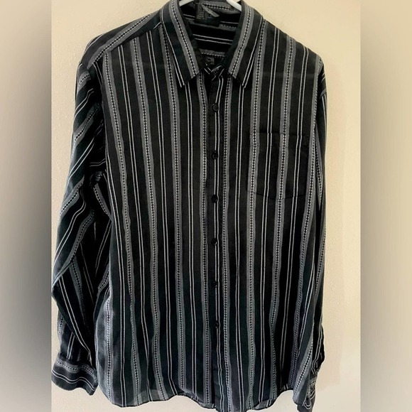 PLAYBOY Black/White/Grey Vintage Button Down Shirt Size XL - Picture 1 of 6
